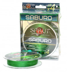 Леска плетеная SPRUT Saburo Soft Ultimate X 4 Dark Green 0.18 95м