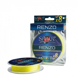 Леска плетеная Sprut Renzo Soft Premium X 8 Fluo Yellow 0.18 140м