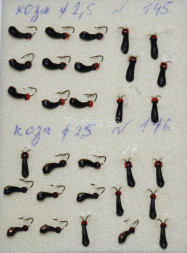 Мормышка вольфрамовая Коза 2.5 уралка перевертыш с коронкой Серебро 146
