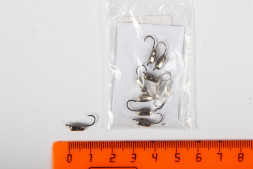 Мормышка вольфрамовая рам в коронке ПИРС Личинка 0.7г никель, цена за 1 шт.