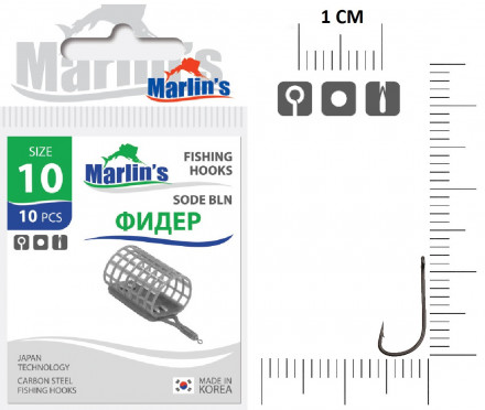 Крючок Marlin&#039;s Фидер Sode BLN №10 10шт M0011BLN-010
