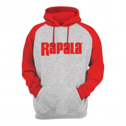 Толстовка RAPALA Sweatshirt серая с красными рукавами XL