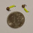 Мормышка вольфрамовая Столбик 1.5 с латунным шариком лимонный 458
