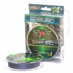 Леска плетеная SPRUT Saburo Soft Ultimate X 4 Space Gray 0.14 140м