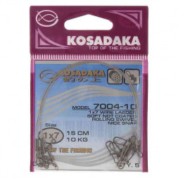 Поводок Kosadaka Classic 22см 17кг 1x7 5шт KS-7004-21