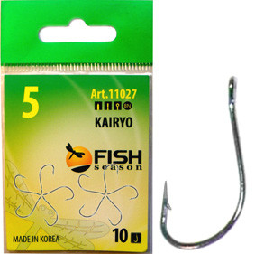 Крючок FISH SEASON Kairyo han-sure-ring №2 BN 10шт 11027-02F