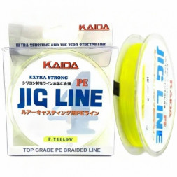 Плетенка KAIDA16 JIG LINE x4 PE ярко желтая 150м  0,16мм  25LB