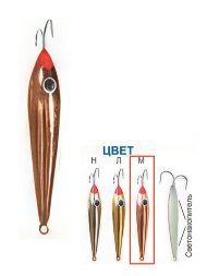 Блесна Пирс "Окуневая Б" 1К зимняя со светонакопителем и глазком 3,5г медь