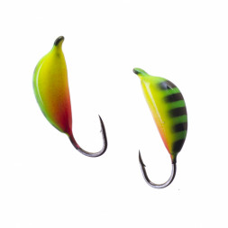 Мормышка вольфрамовая Lumicom Банан с ушком Ф2.5 покраска 312, цена за 1 шт.