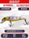 Воблер KYODA Globefish Minnow-77SP, длина 7,7 см, вес 10.0 гр цвет P1281, заглубление 0,8-1,2 м
