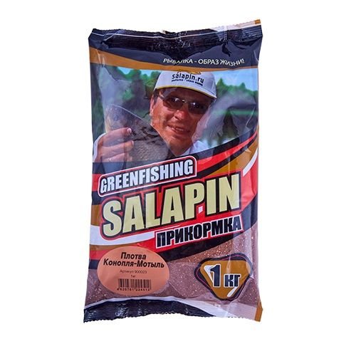Прикормка Greenfishing Зима Salapin Плотва Конопля-Мотыль 1 кг.