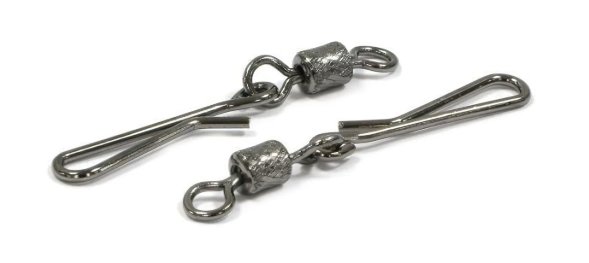 Вертлюг с форелевой застежкой Namazu ROLLING RIBBED SWIVEL WITH HANGING SNAP-A, цв. BN, р. 2, test-3