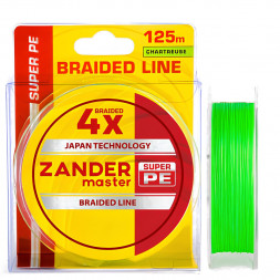 Шнур плетёный Zander Master 0,24 мм 125 м шартрез