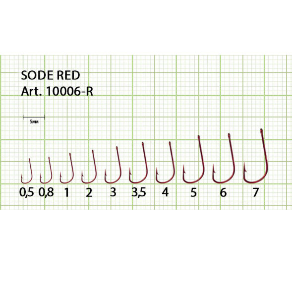 Крючок FISH SEASON Sode-ring №3 Red 10шт 10006-R030F