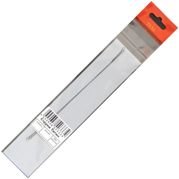 Поводок-струна Tula-SF титан д.0.45 25см 2шт птс-045250