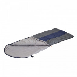 Спальный мешок с подголовником СЛЕДОПЫТ- Traveller XL, 190+35х85 см, до 0С, 3х слойн,цв.т-серый