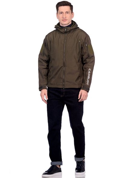 Куртка Huntsman д/с Камелот цв. Хаки тк. Softshell Р-р: 44-46, Рост: 170