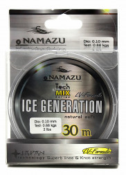 Леска Namazu Ice Generation, L-30 м, d-0,16 мм test-2,16 кг, прозрачная