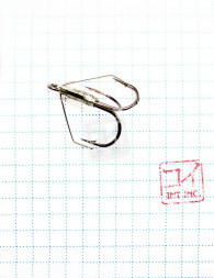 Крючок KOI WEEDLESS TREBLE HOOK, размер 2 INT, цвет BN, тройник незацепляйка 5 шт.