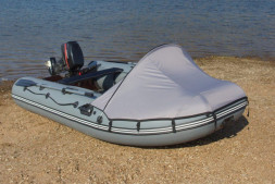 Тент для лодки носовой Лоцман N 310-330-350 под мотор синий