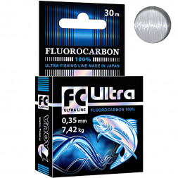 Леска Aqua FC Ultra Fluorocarbon 0.35 30м