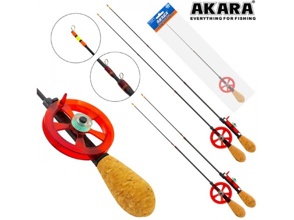 Удочка зимняя Akara Leader с катушкой Red HFTC-2C-R