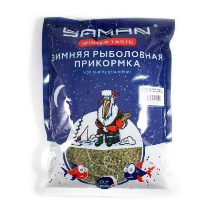 Прикормка Yaman Winter Taste Гранулы 3мм Карась зимняя конопля, цв. зелёный, 700 г/20/