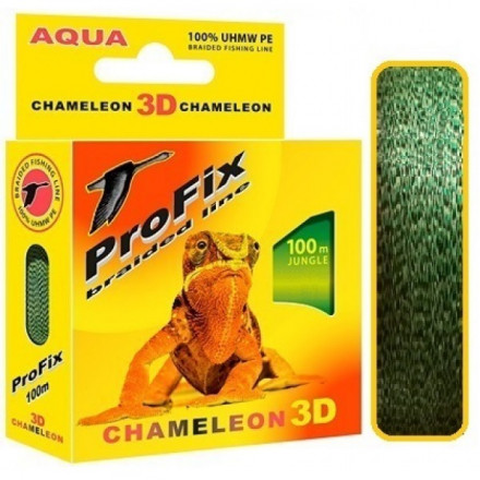 Леска плетеная AQUA ProFix Chameleon 3D Jungle 0.08 100м