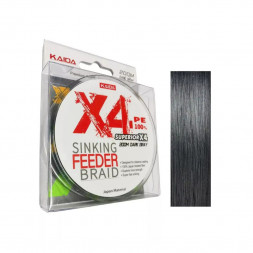 Шнур  SINKING FEEDER BRAID X4 PE 200 м темно серый 0,18 мм
