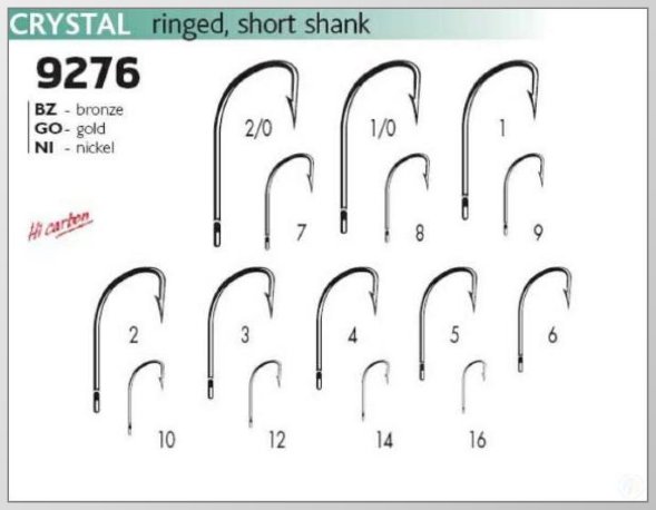 Крючки VMC 9276 GO 10шт № 8 Цвет Золото