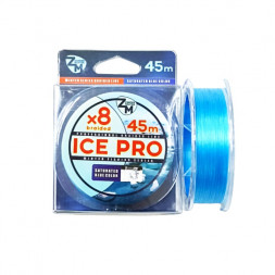 Шнур плетёный Zander Master ICE PRO  0.18 45 м 8X тёмно-голубой