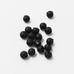 Бусина фидерная Namazu Soft Beads, PVC, d-7 мм круглая, цв. черный 20 шт.