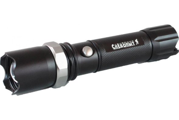 Фонарь ручной СИБИРСКИЙ СЛЕДОПЫТ-Профи, 1L, zoom, аккум, 3 режима, 220B+12B