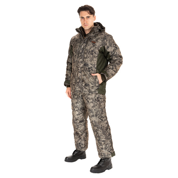 Костюм Huntsman Амур Графика Листва антрацит тк. Taslan Dobby Р-р: 52-54, Рост 182