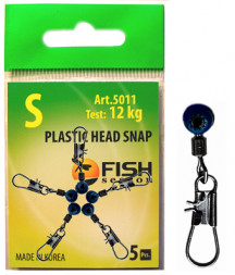 Застежка FISH SEASON с вертлюгом пластик №L 18кг 5шт 5011-LF