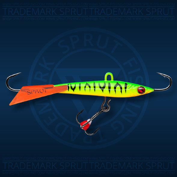 Балансир рыболовный для зимней рыбалки Sprut Hiko №7 18г 70мм FT+тр. с ф/к