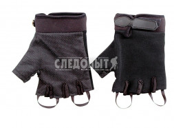 Перчатки туристические СЛЕДОПЫТ, черные, без пальцев, размер XL