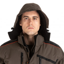 Костюм зимний Siberia хаки/черный тк. Breathable р.52-54/170-176 Huntsman