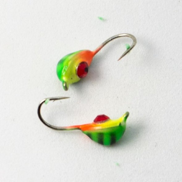 Мормышка вольфрамовая Spider Мидия с ушком краш. MW-SP-2430-177 с камнем